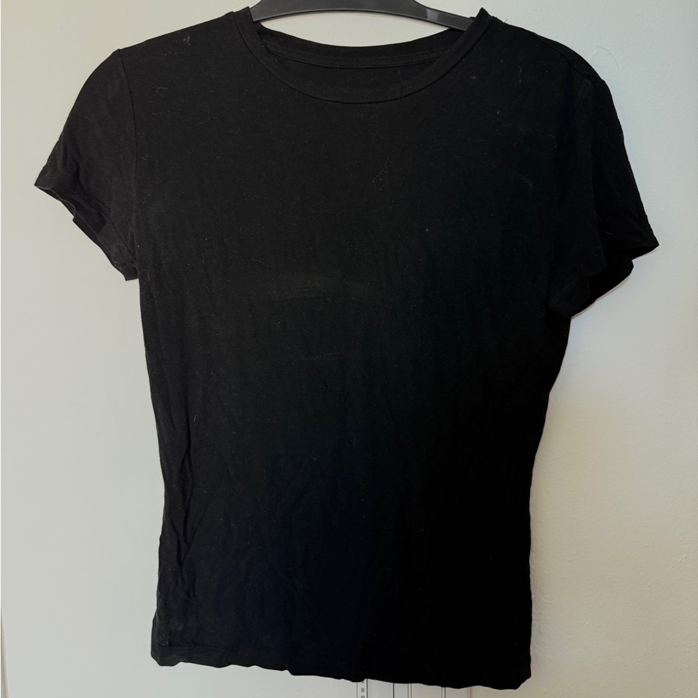 Black Fitted Short Sleeve Tee, Everyday Essential